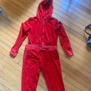 Red juicy couture full tracksuit!